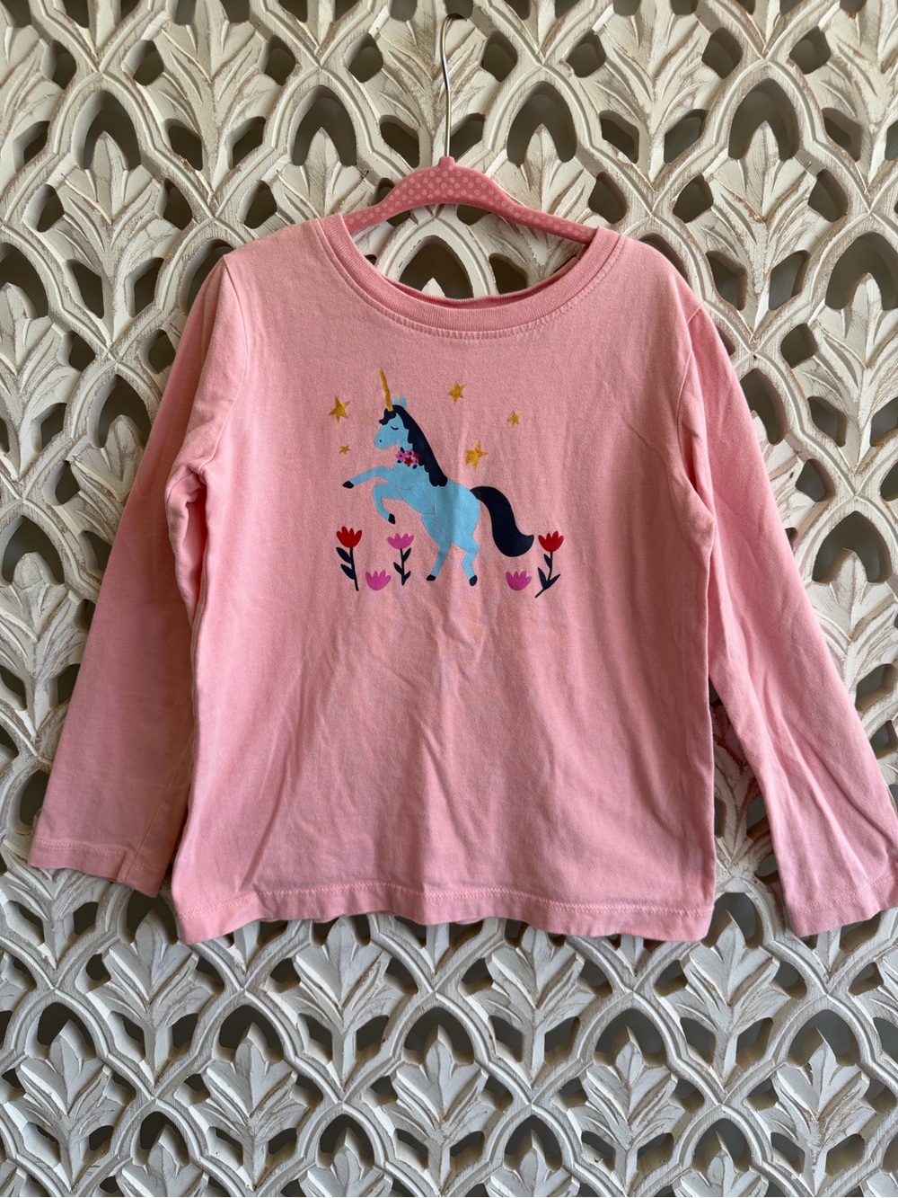 Hanna Andersson Girls Unicorn Long Sleeve Tee Size 5